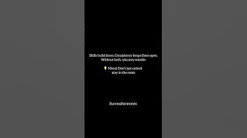 Skills Build Doors, Consistency Keeps Them Open| My pvt Consistency System in Telegram (Link in Bio)