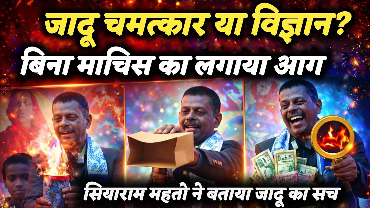 जादू चमत्कार या विज्ञान? Swargiy Siyaram Mahto का जादू वाला पूरा वीडियो॥ बिना माचिस डब्बे मे लगा आग?