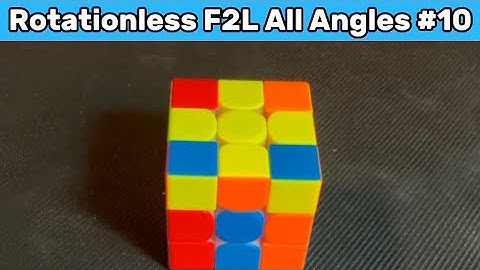 How To Solve This F2L Case Rotationless From All Angles (#10) #f2ltips