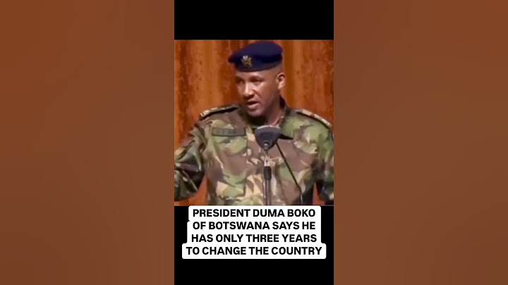 President of Botswana Duma Boko promises to change the country in 3 years!!!!