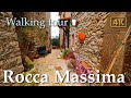 Rocca Massima (Lazio), Italy【Walking Tour】History in Subtitles - 4K