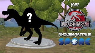 I CREATED JURASSIC PARK 3 DINOSAURS IN SPORE!!!! - Jurassic Park 3 in Spore!!!