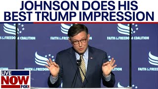 Celebrity WATCH: Speaker Johnson shares Trump impression ahead of RNC day 4 | LiveNOW from FOX Wealth