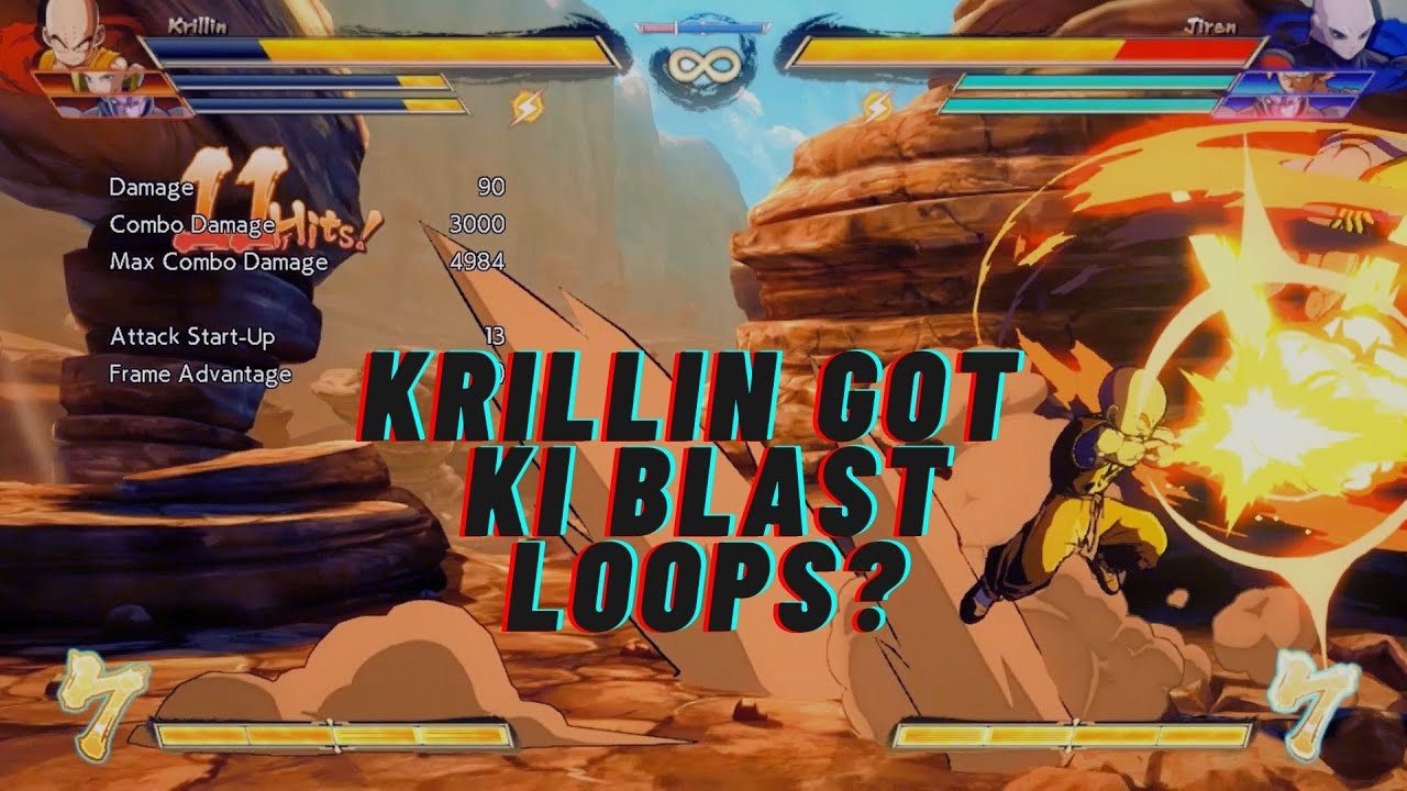 Krillin jS Ki Blast Loops (DBFZ)