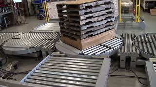 Fully Integrated Pallet Conveyor System with Robotic Automation | Heavy-Duty Material Handling