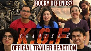 KGF CHAPTER 2 Trailer Reaction | Rocking Star Yash | Sanjay Dutt | Prashanth Neel | Rocky Defends?