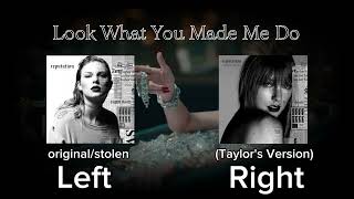 Taylor Swift - Delicate & Look What You Made Me Do(Original vs. Taylor's Version Split / Comparison)