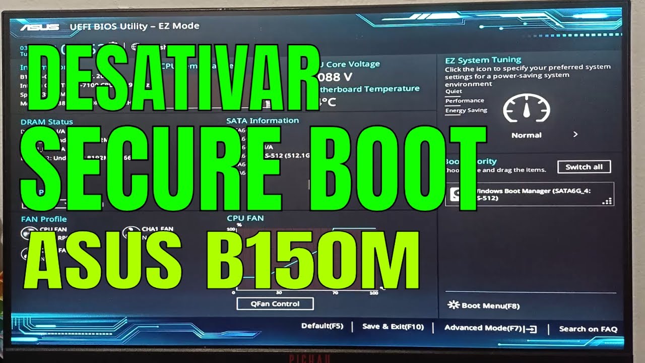 COMO DESATIVAR SECURE BOOT ASUS INTEL? - YouTube