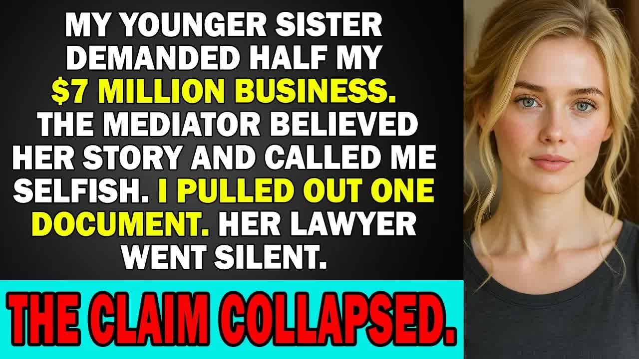 My Younger Sister Demanded Half My Business in Mediation — But When I Showed One Document, She…