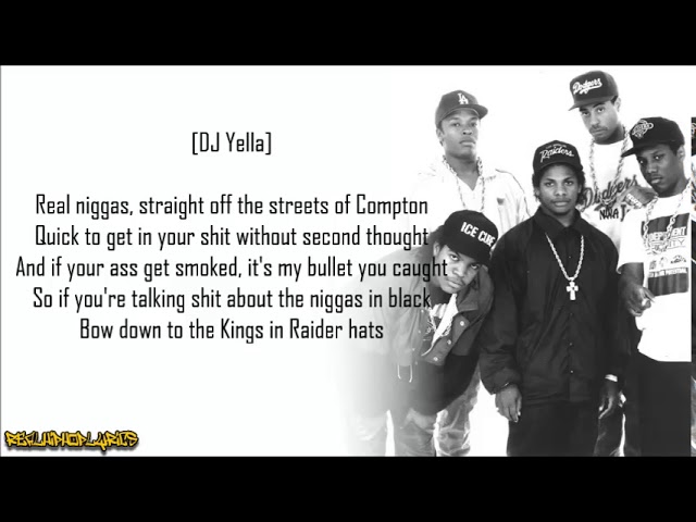 N.W.A. - Real Niggaz (Lyrics)