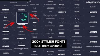 Top 200+ Trending Fonts in Alight Motion | Add Custom Fonts in Alight Motion screenshot 4