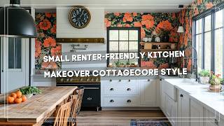 Small Renter-Friendly Kitchen Makeover Ideas with Cottagecore Style