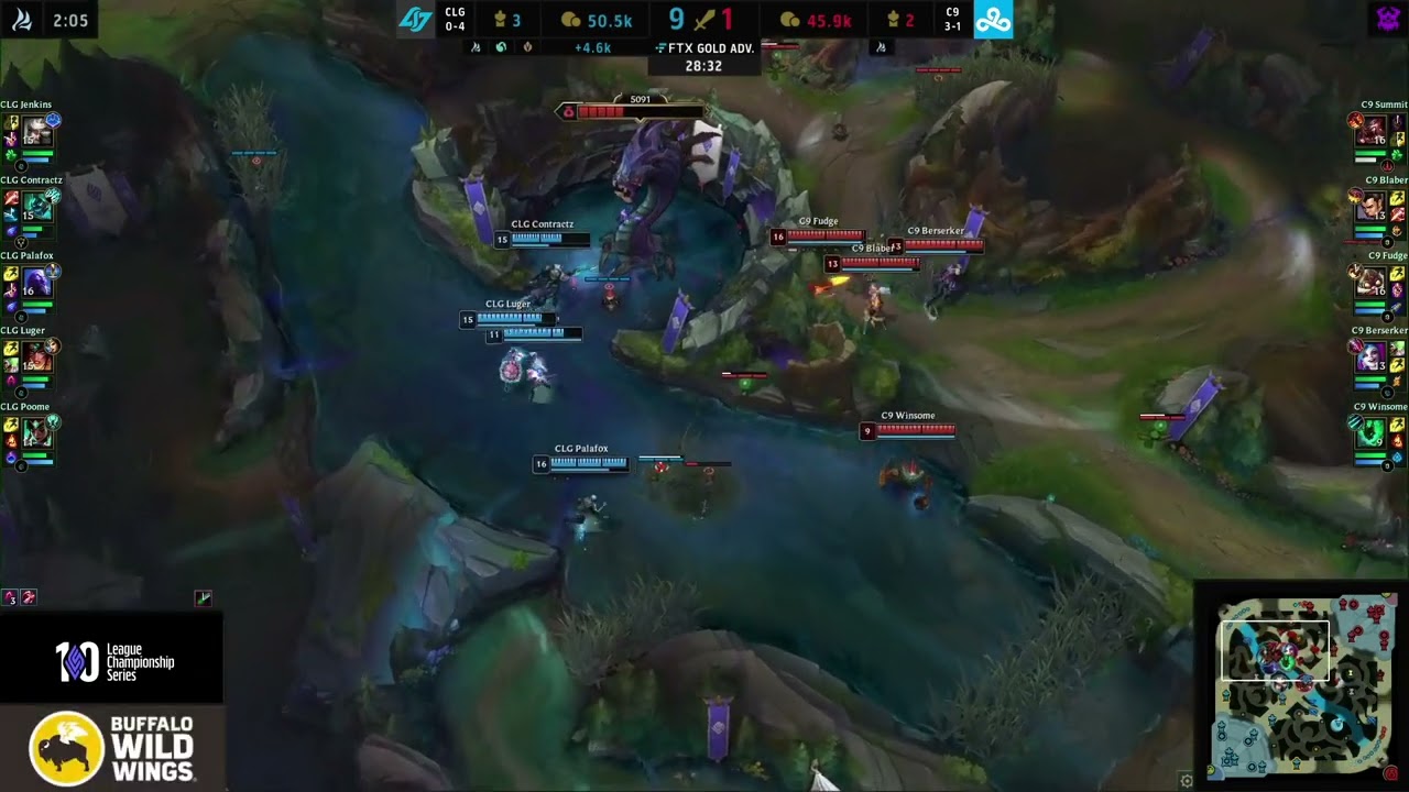 Fudge missing all his skill shots as Corki - C9 VS CLG 