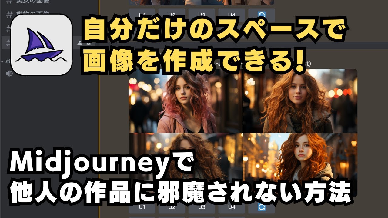 これで他人に邪魔されない！Midjourneyで自分だけの生成スペースの作成方法解説