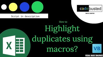 Highlight duplicate by using Macro || Basic to Advance Microsoft Excel