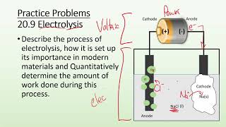 20.9 Practice Problems Electrolysis