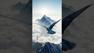 Most Beautiful Blue Falcon Flying Over Mountains 🏔️ #shorts  #nature