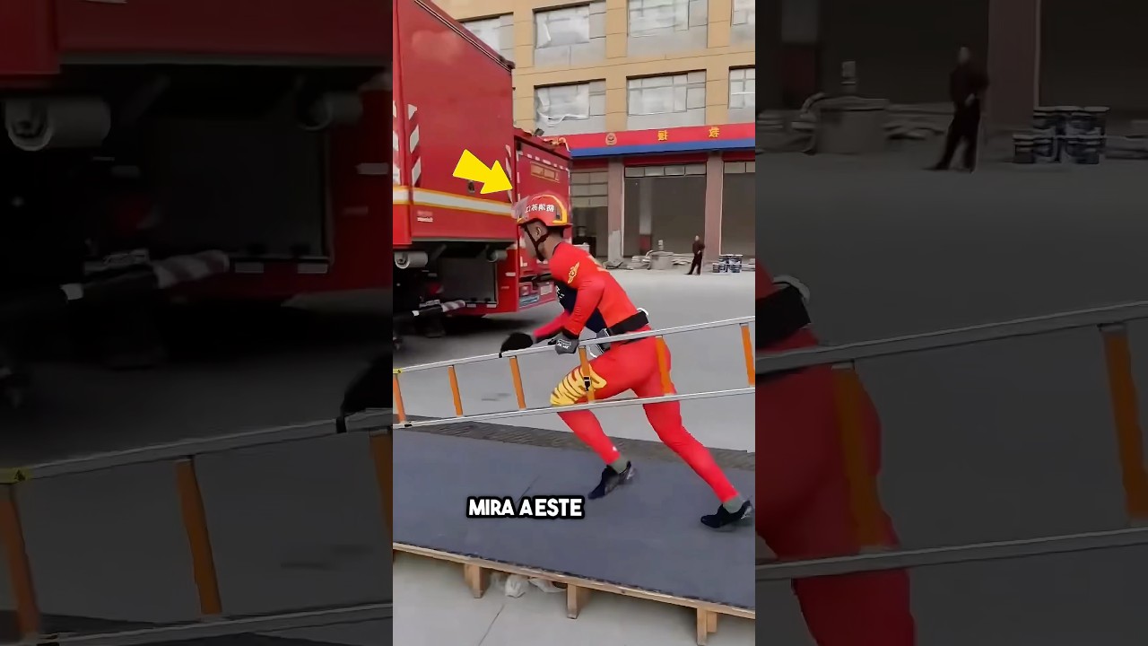 este bombero subió 3 pisos 😳