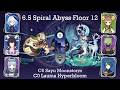 C6 Sayu Moonstorm C0 Lauma Hyperbloom 6 5 Spiral Abyss F12 9 Stars 