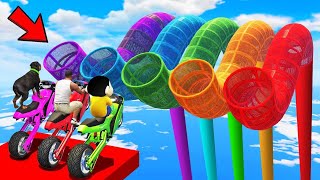 SHINCHAN TRIDE PARKOUR RAMP CHALLENGE With Container Drive | SHINCHAN and PINCHAN | HUZAIFA T GAMER