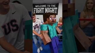 Minecraft Steve Hard Fighting in Boxing Ring