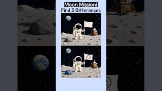 🚀 Moon Mission! Can you find the last one? #findthedifference #Quiz