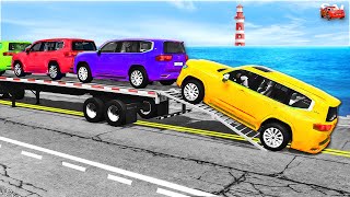 Heavy Cargo Truck vs Reversed Speed Bumps – Funny & Strange Physics Test – BeamNG Drive #4 🏁
