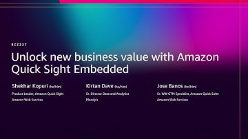 AWS re:Invent 2025 - Unlock new business value with Amazon Quick Sight embedded (BIZ227)