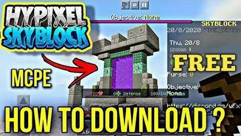 New Hypixel Skyblock Server for MCPE | Knight Pixel Server Latest Skyblock Server like Hypixel