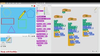 HOW TO DRAW A SHAPES IN SCRATCH ? | CREATING GAMES, STORIES, ANIMATION | BLOCK CODING - PART 2 screenshot 5