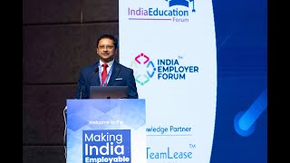 Shantanu Rooj, Founder & CEO, TeamLease EdTech welcomes all winners & guests at MIECA