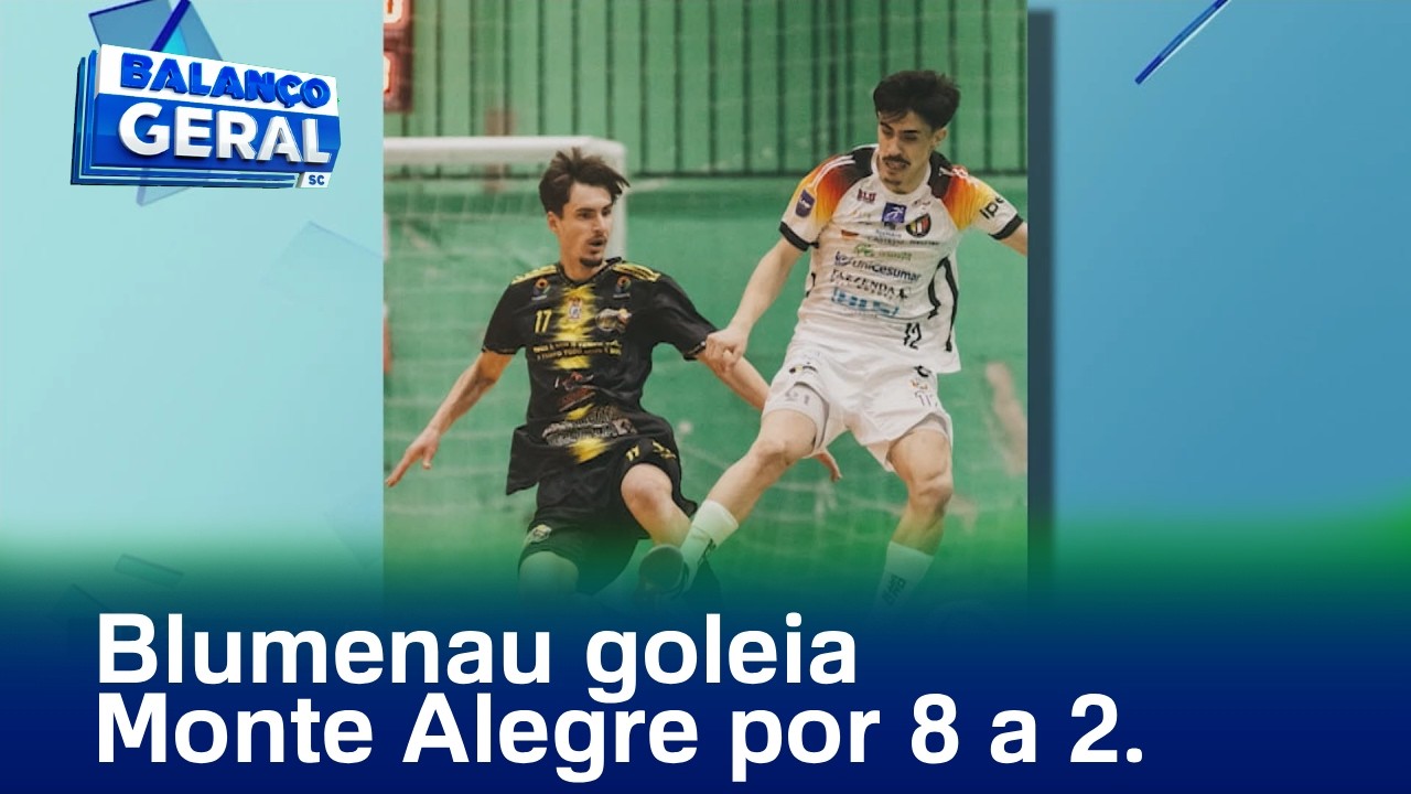 Blumenau goleia Monte Alegre por 8 x 2 em Camboriú no jogo de ida das quartas de final