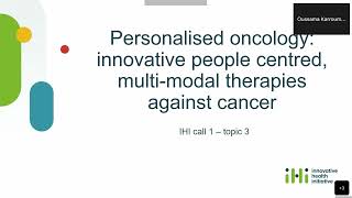 IHI call webinar on the personalised oncology topic