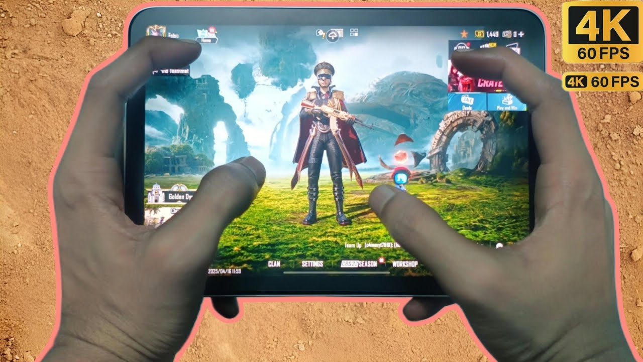 IPAD MINI 6 PUBG HANDCAM 🔥 PUBG TEST ♥️ HDR+EXTREME 🔥 4 FINGERS CLAW+ ...