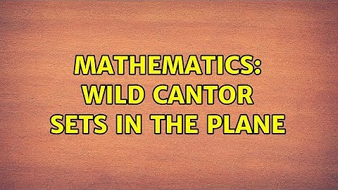 Mathematics: Wild Cantor sets in the plane