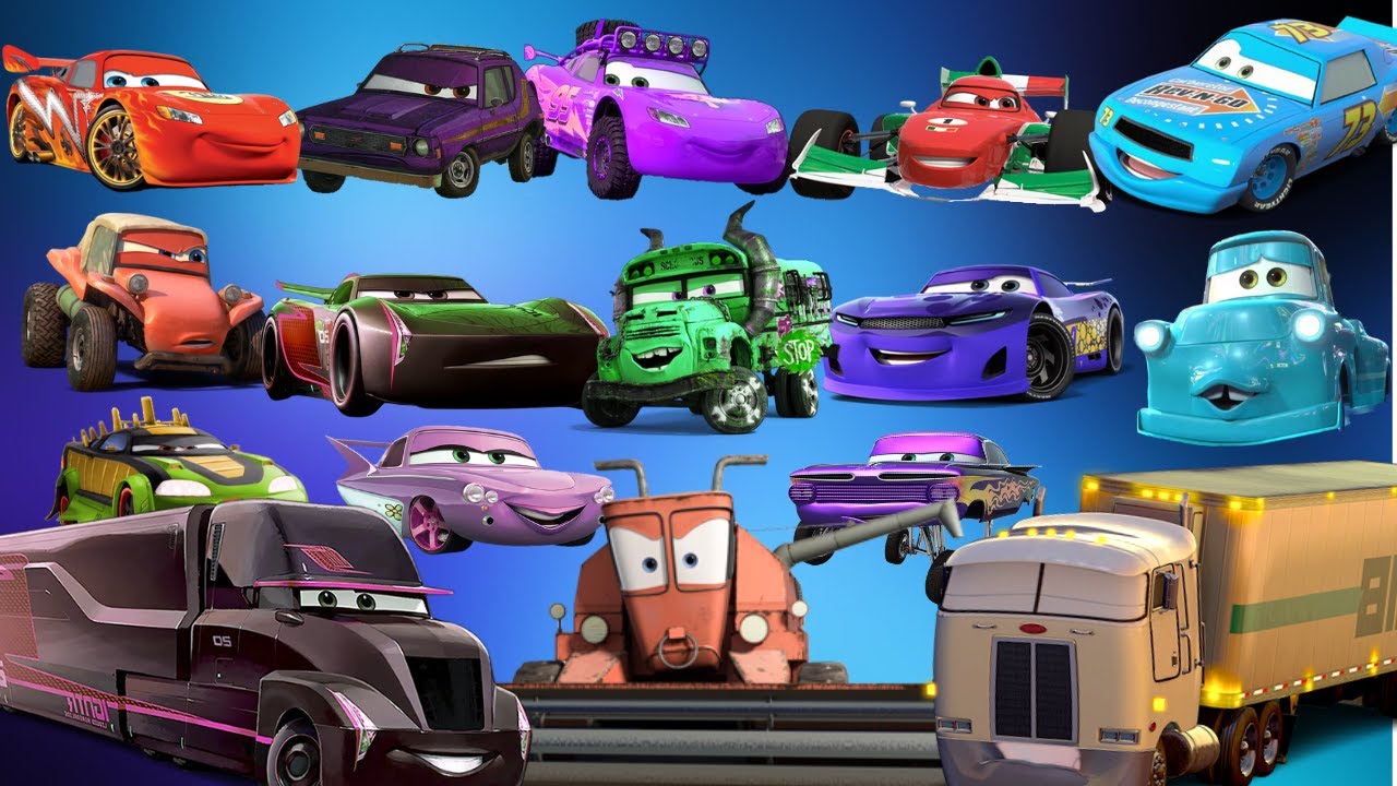 Looking For Disney Cars Lightning McQueen, Wrong Head Disney Cars, Doc Hudson, Mater, Jackson Storm
