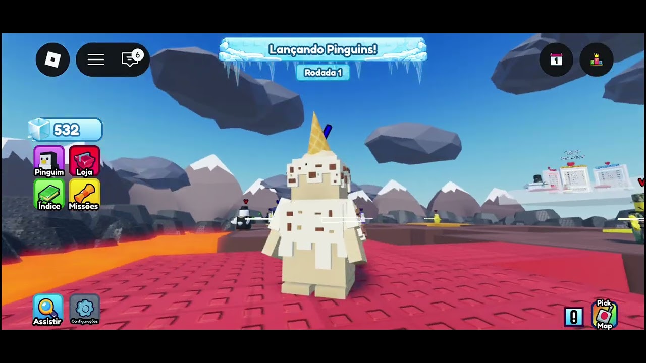 Jogando derrube o pinguim 🐧 🐧 