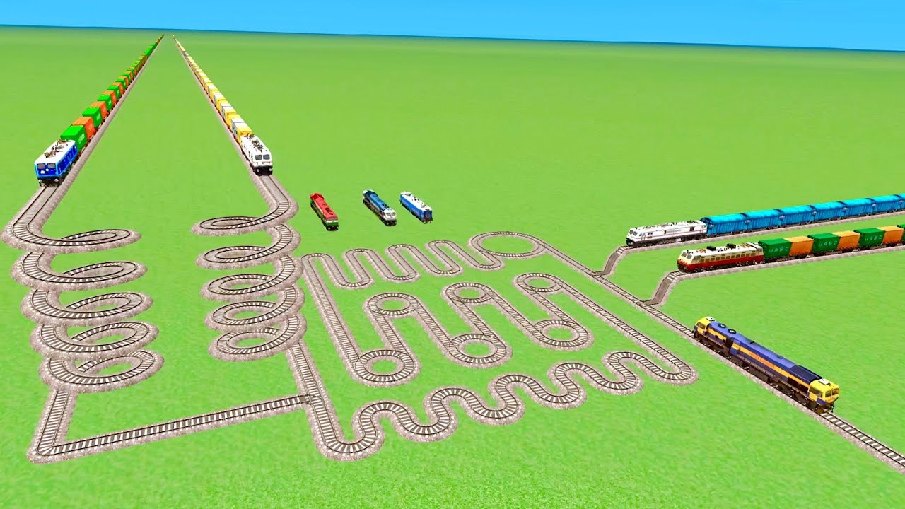 EIGHT COLOUR FULL TRAIN CROSSIN CIRCLE SNAKE 💝UTRUN CURVE RAILROAD RAILWORK BEANG DRIVE 