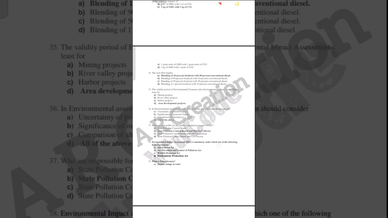 💥5th SEM EVS MODULE 5 MCQ'S || BESK508 