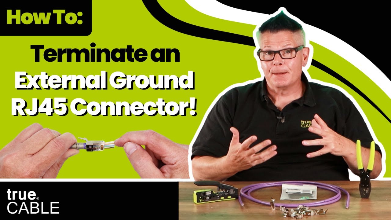 Simple Way to Terminate a Cat6A External Ground RJ45 Connector YouTube