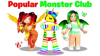 I joined the Monster School POPULAR KIDS Club.. 👻🧠 (Roblox)