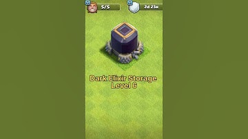 Dark Elixir Storage Level 1 to Max Level of Clash of Clans #coc #shortvideo