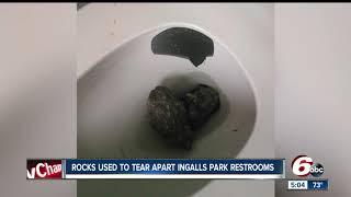 Rocks used to vandalize small town park