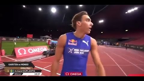 MONDO DUPLANTIS FLIES! 10.37 to WIN Epic 100m Showdown vs Karsten Warholm 💥🔥