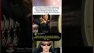 Keanu Reeves Demonstrates Matrix Reloaded Role