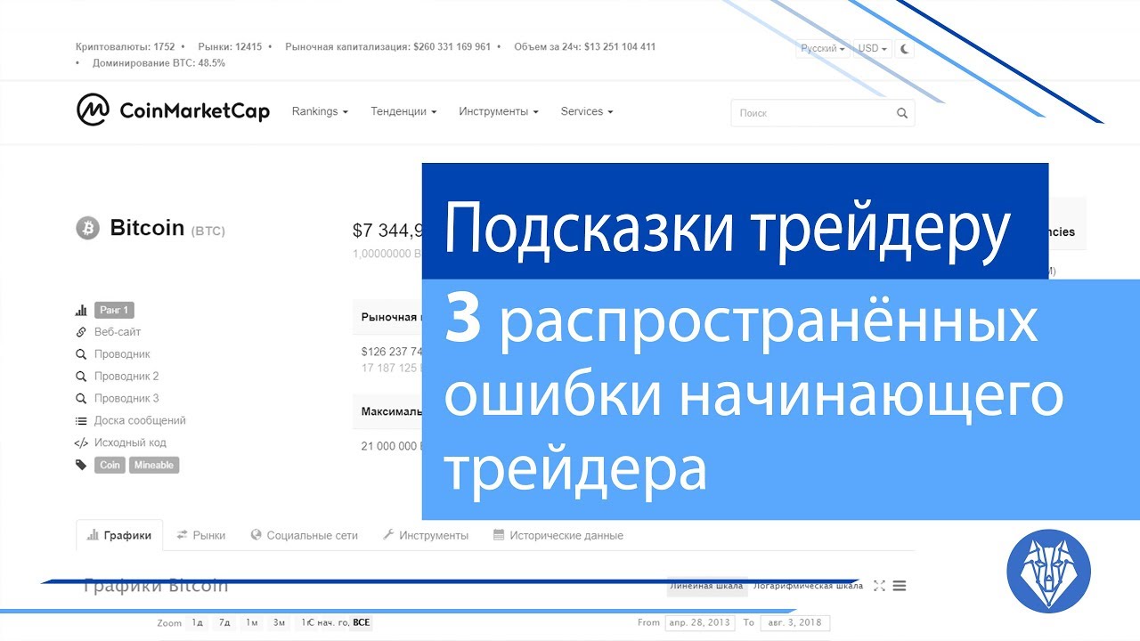 3 распространённых ошибки начинающего трейдера