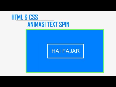 HTML & CSS | Text Spin Animation