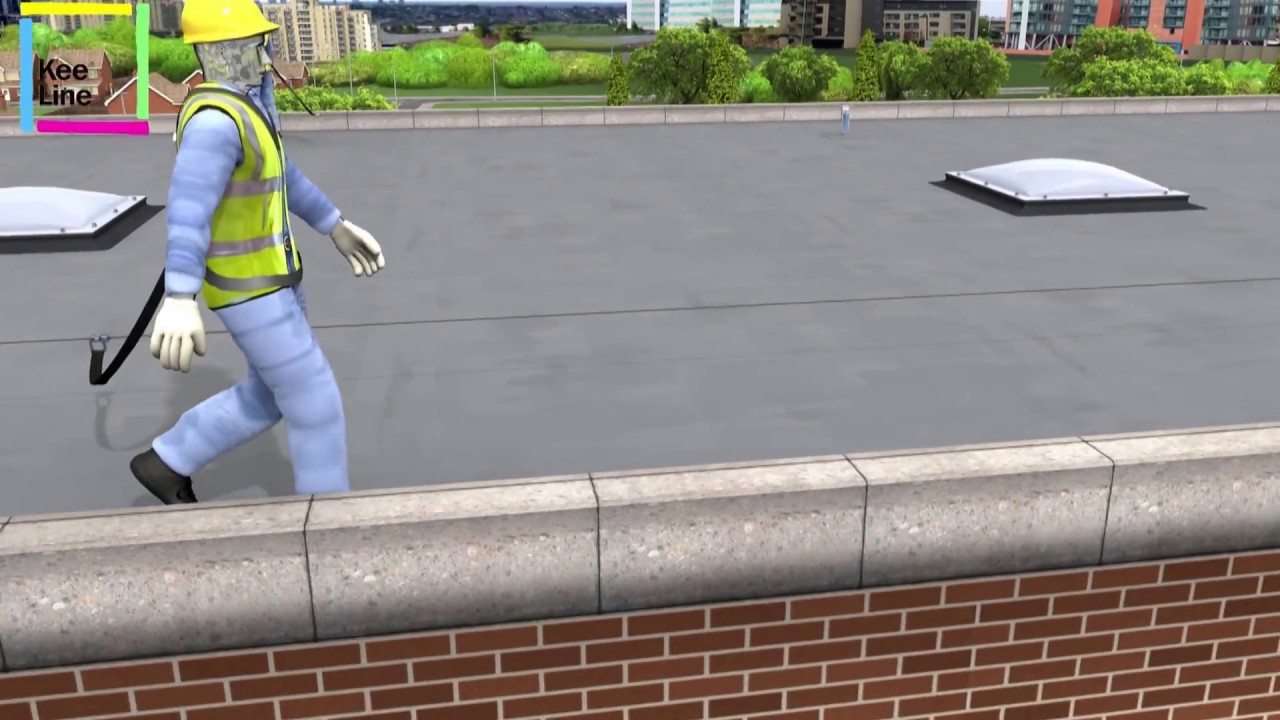 KeeLine life line system for bitumen membrane roofs - YouTube