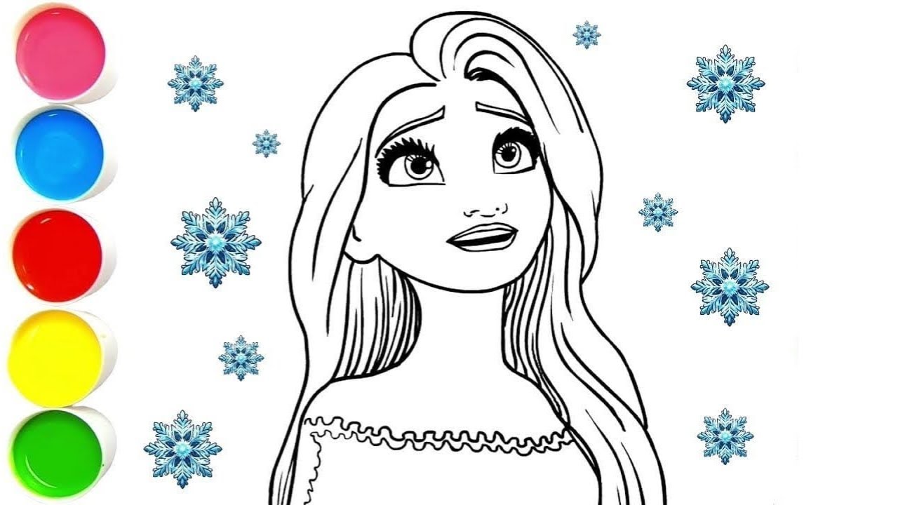 Frozen 2 Elsa Princess Drawing And Coloring For Kids And Toddlers || How To Draw Elsa