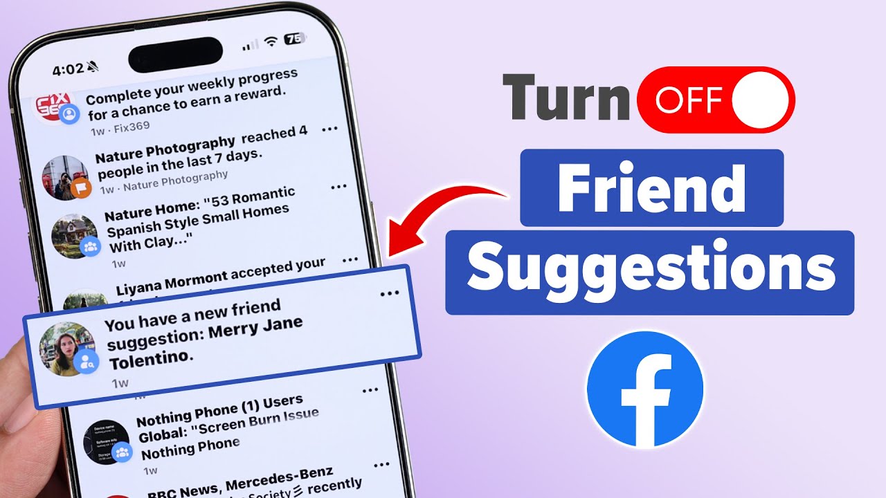 Как отключить предложения друзей в Facebook! [Выключить]